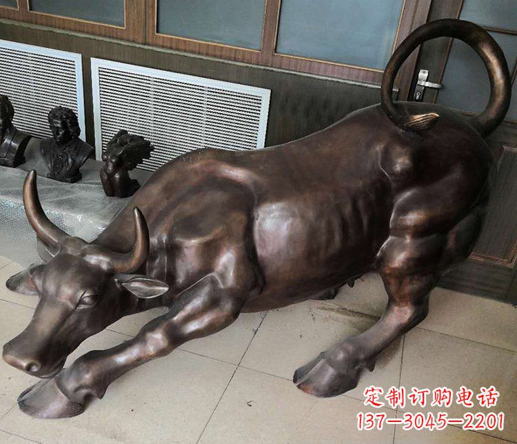泰州传统工艺精美牛铜雕塑