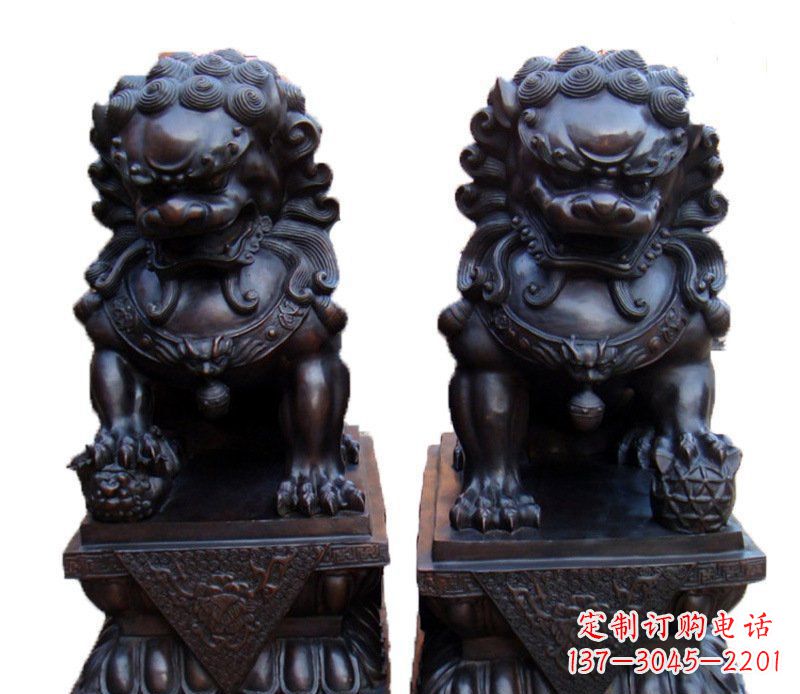 泰州纯铜故宫狮子摆件雕塑