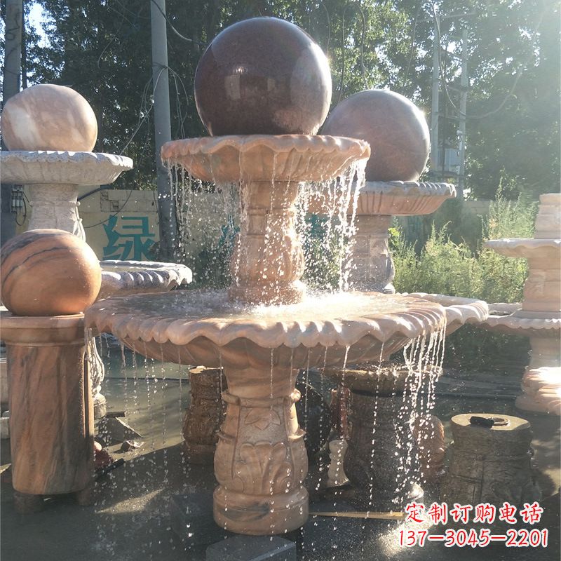 泰州福气无限,风水球石雕塑