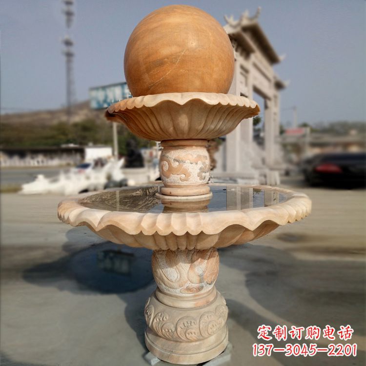 泰州精致的风水球石雕塑