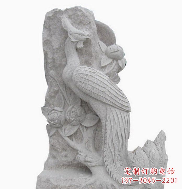 泰州凤凰牡丹石雕222