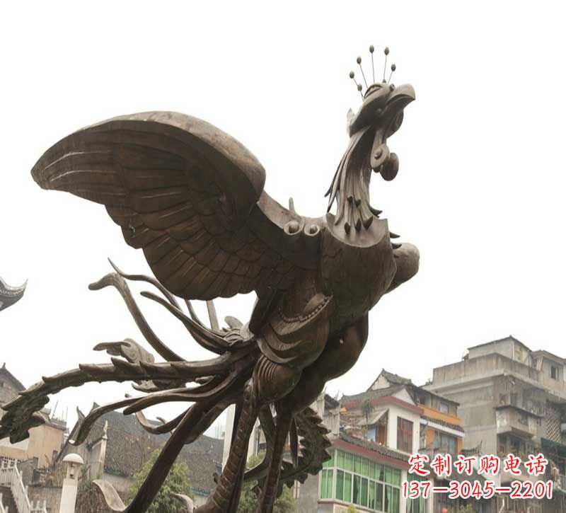 泰州凤凰展翅铜雕