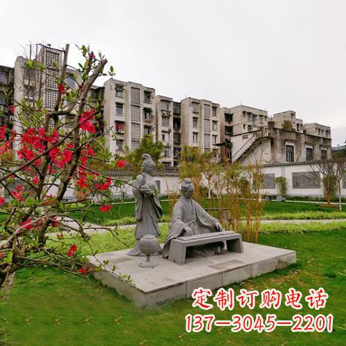 泰州凤求凰司马相如与卓文君雕塑-小区园林历史人物情景雕塑