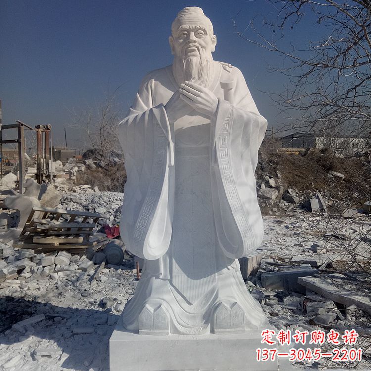 泰州夫子庙孔子青铜雕像