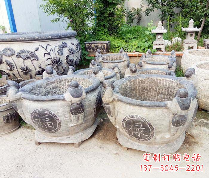 泰州福禄招财石雕水缸