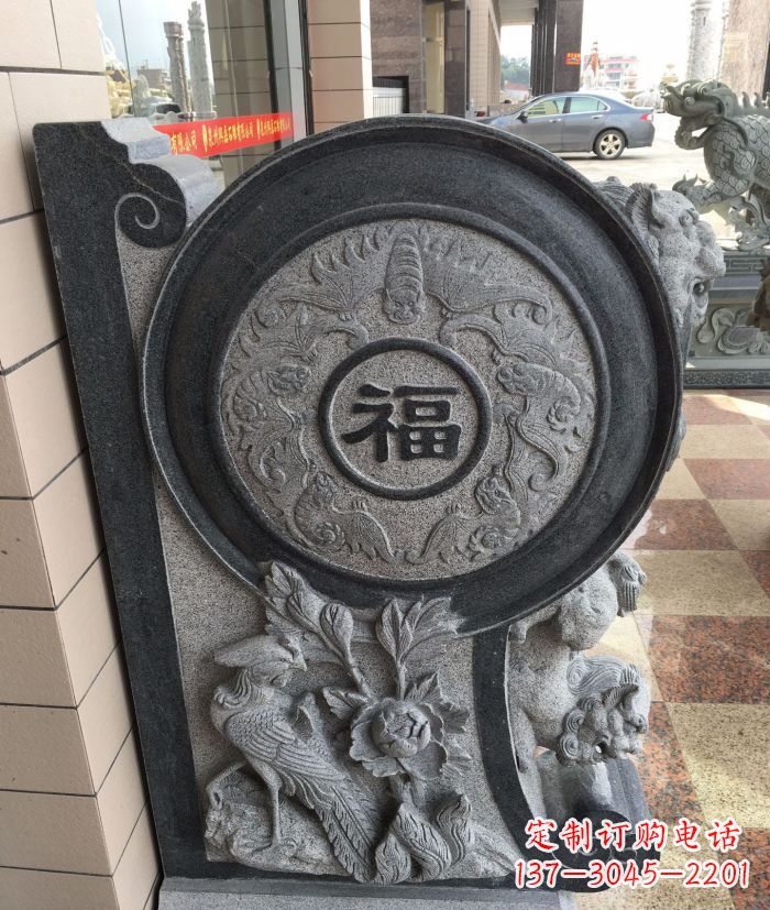 泰州福字抱鼓石招财石门墩