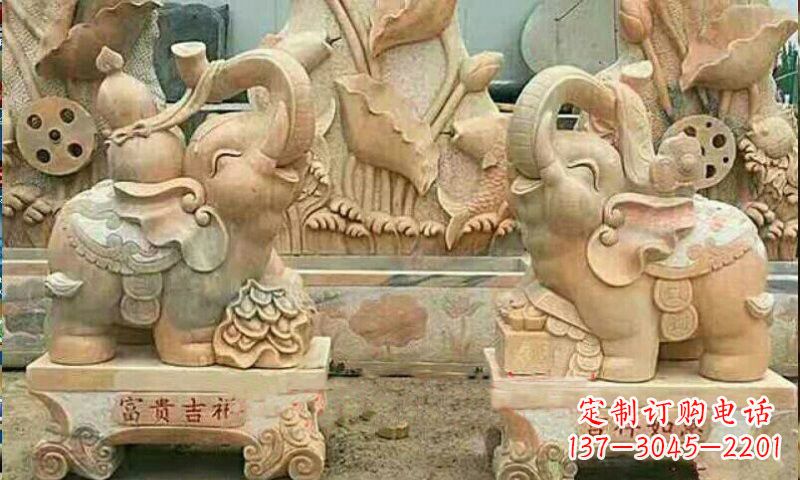 泰州富贵吉祥大象石雕