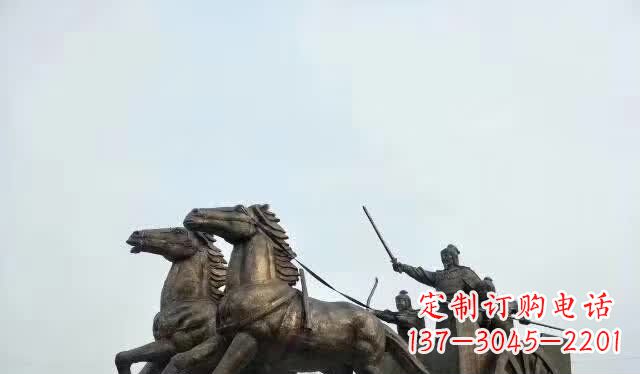 泰州赶马车人物铜雕