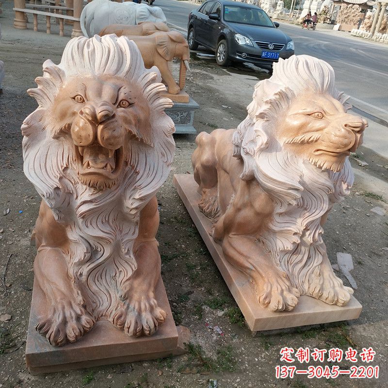 泰州港币狮子爬狮雕塑——经典的海洋之神艺术