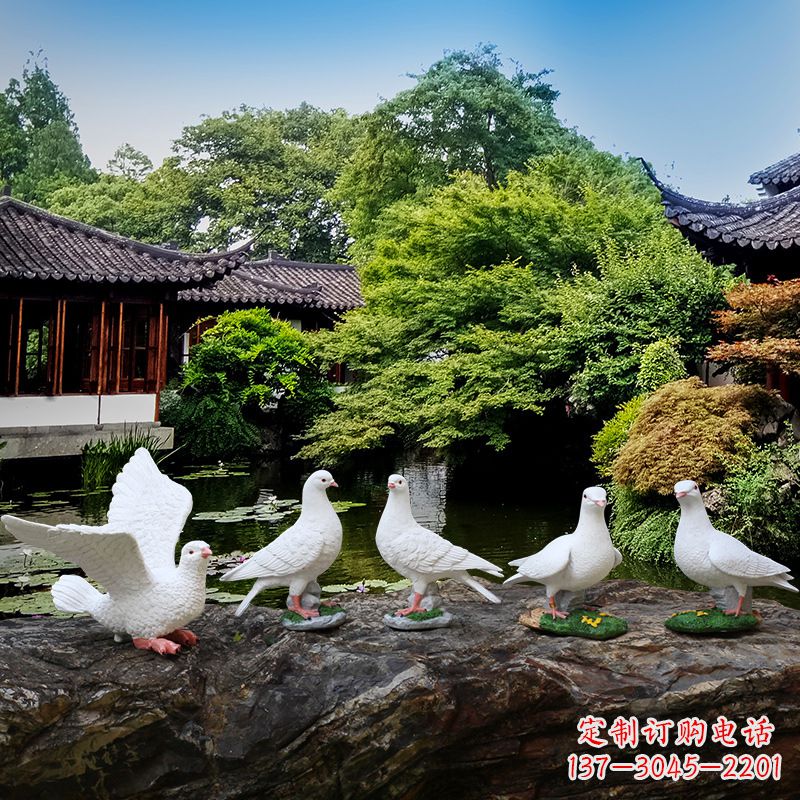 泰州令人惊艳的鸽子雕塑