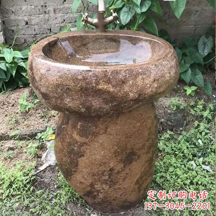 泰州精美手雕石花盆,传承古典品位