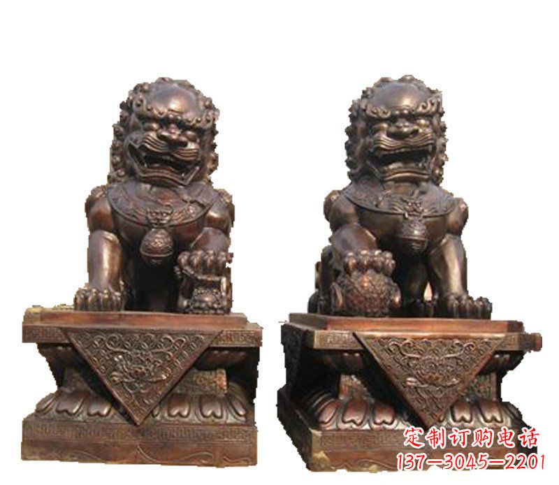 泰州公司汇丰狮子铜雕塑摆件 (2)
