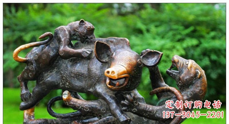 泰州艺术精美的豹子铜雕