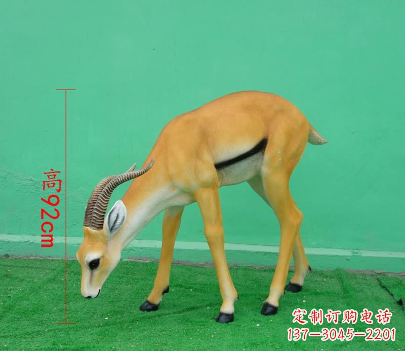 泰州玻璃钢仿真羚羊雕塑