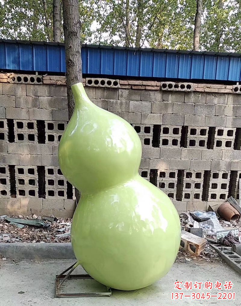 泰州公园装饰休闲雕塑——葫芦仿真玻璃钢雕塑