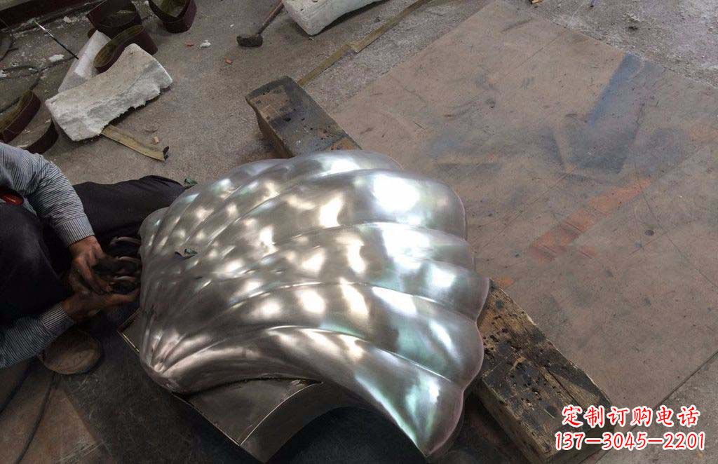 泰州精致现代的不锈钢贝壳雕塑