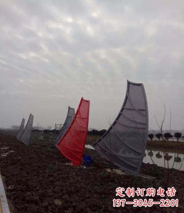 泰州不锈钢抽象帆船雕塑