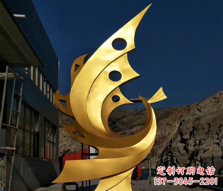 泰州精美不锈钢抽象凤凰景观雕塑