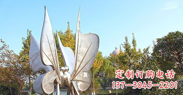 泰州英伦风格精致不锈钢抽象蝴蝶雕塑
