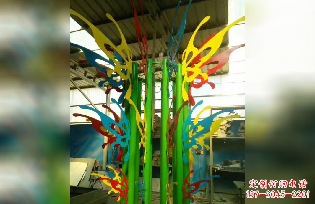 泰州精致的不锈钢抽象蝴蝶景观雕塑