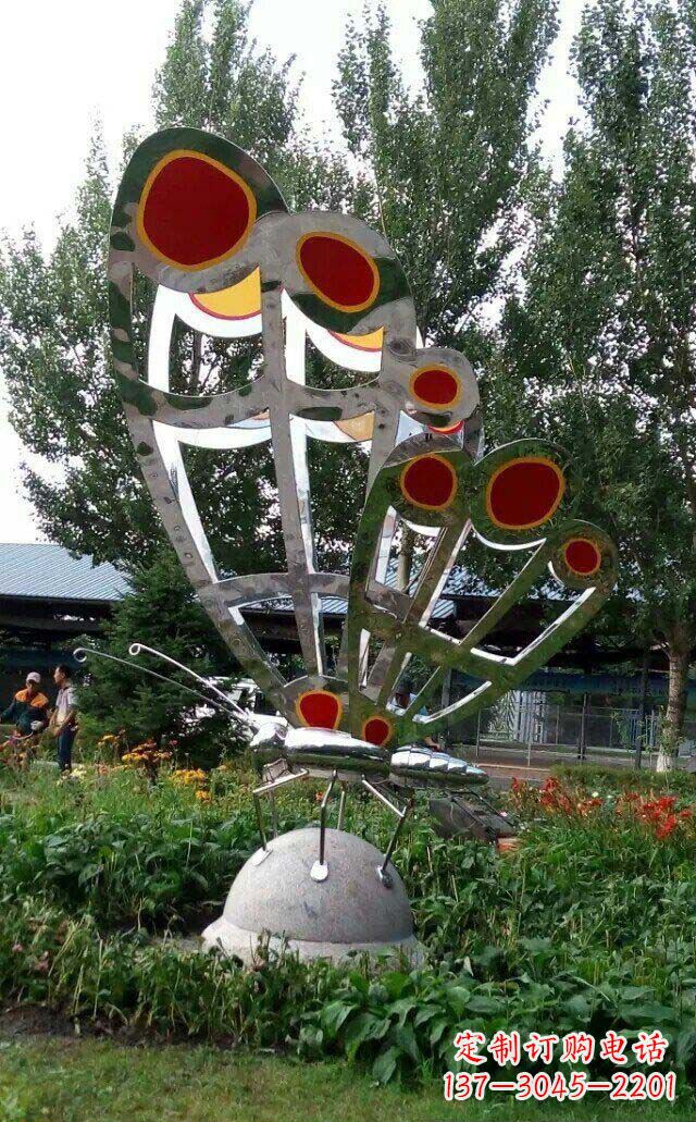 泰州现代艺术不锈钢蝴蝶雕塑