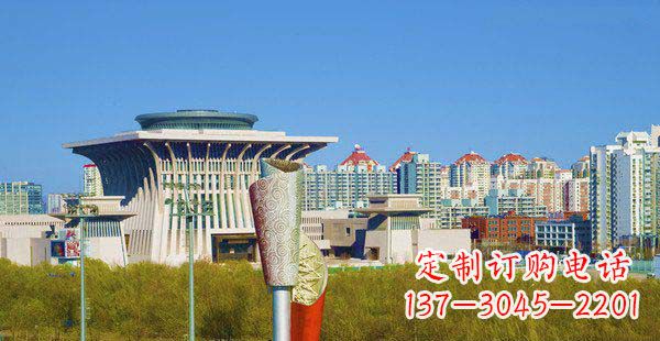 泰州高端特色不锈钢抽象火炬雕塑