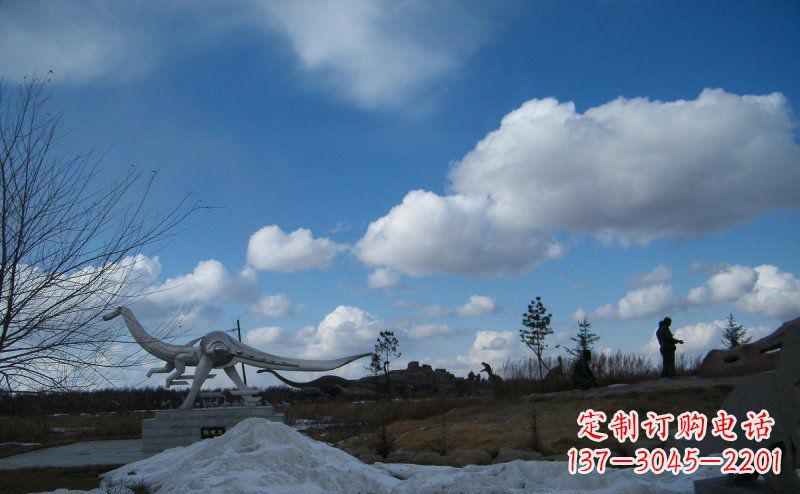 泰州超大不锈钢动物恐龙雕塑