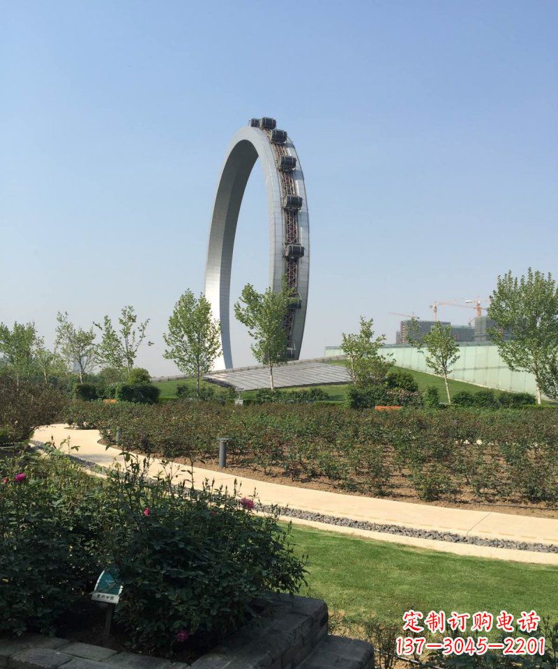 泰州精美摩天轮不锈钢抽象雕塑