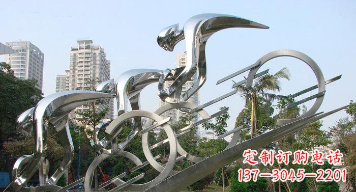泰州不锈钢自行车抽象雕塑