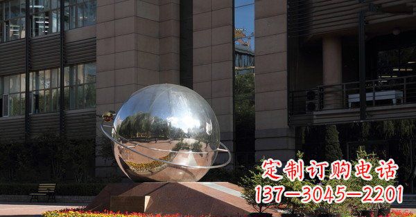 泰州精美不锈钢制地球与赤道雕塑