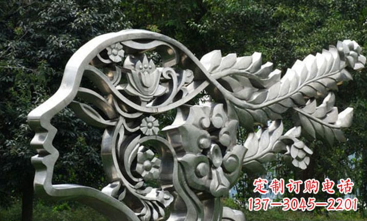 泰州公园不锈钢雕刻美女雕塑