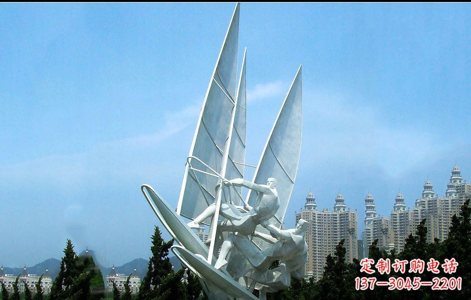 泰州不锈钢帆船比赛雕塑