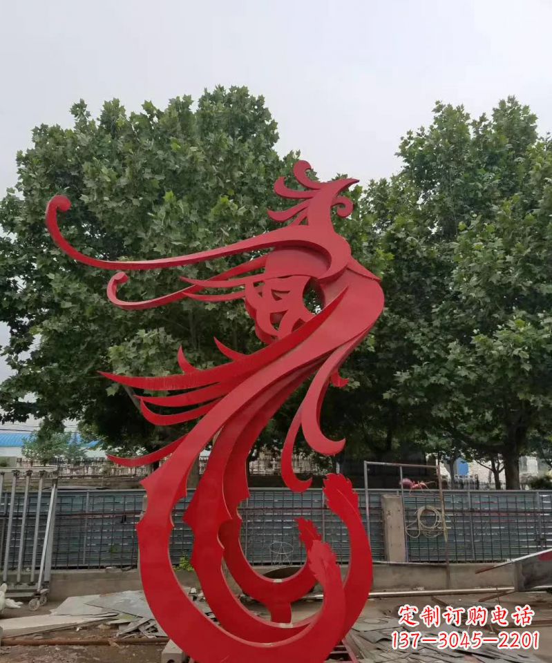 泰州产品名称浪漫传情不锈钢凤凰雕塑