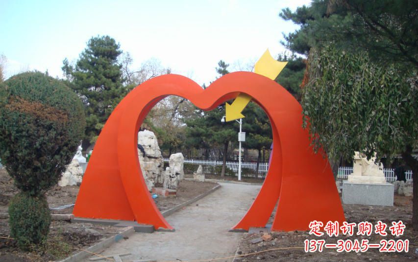 泰州高雅大气的不锈钢拱门雕塑