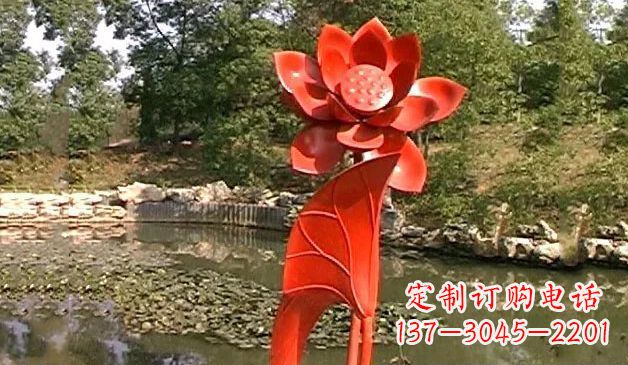 泰州精美不锈钢荷花雕塑