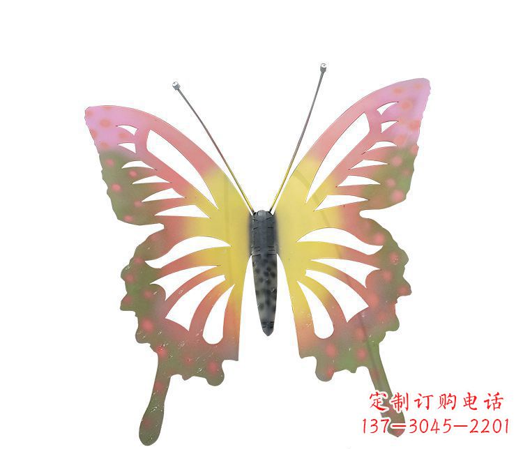 泰州梦幻缤纷不锈钢蝴蝶摆件雕塑