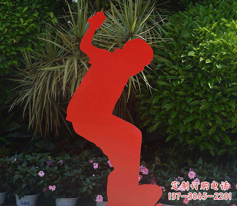 泰州不锈钢男孩滑板雕塑