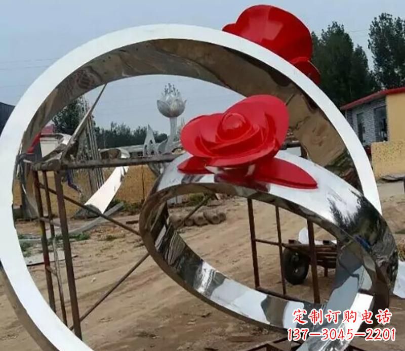 泰州精致的不锈钢戒指雕塑