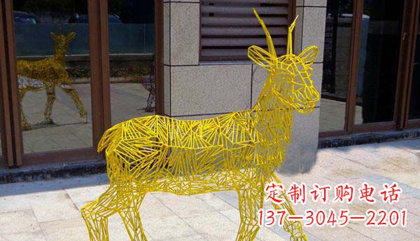 泰州梦幻般的不锈钢小鹿大理石塑像