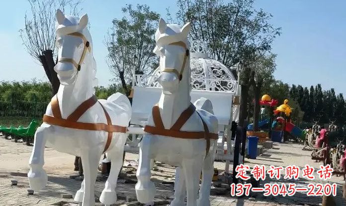 泰州优雅迷人的不锈钢马车雕塑