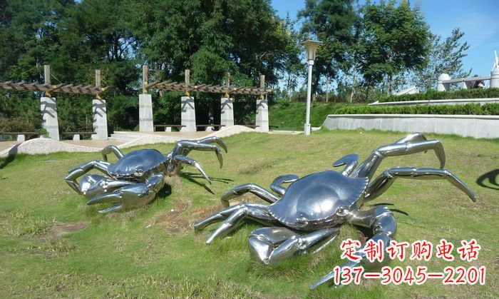泰州产品名称精美铸造不锈钢螃蟹雕塑
