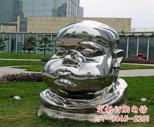 泰州儿童不锈钢头像雕塑
