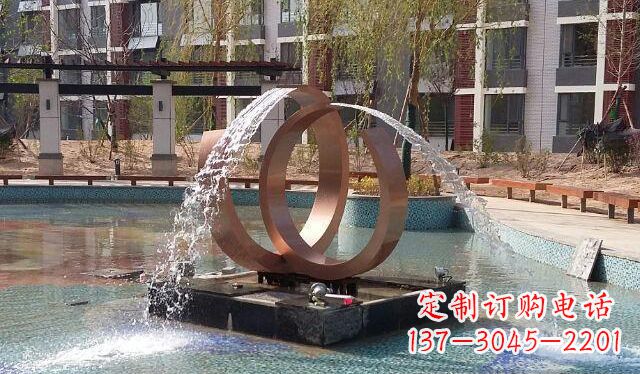 泰州高贵典雅的不锈钢喷泉雕塑