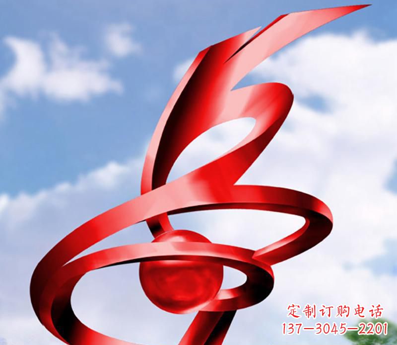 泰州公园装饰不锈钢指环雕塑