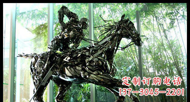 泰州高品质不锈钢骑马雕塑