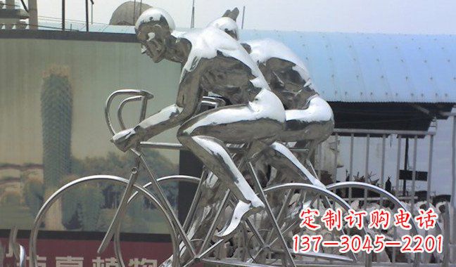 泰州不锈钢骑行自行车雕塑