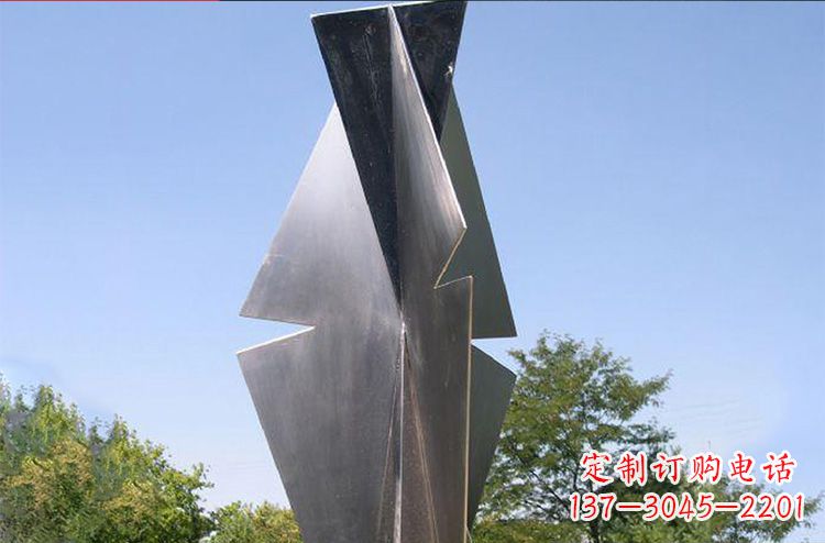 泰州不锈钢树叶雕塑更新公园景观