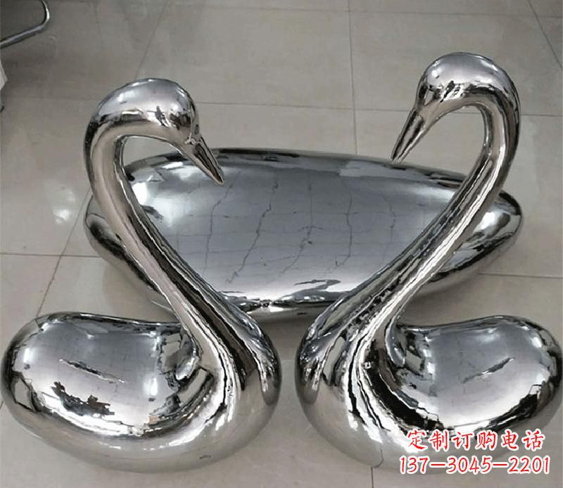 泰州高端定制不锈钢天鹅雕塑