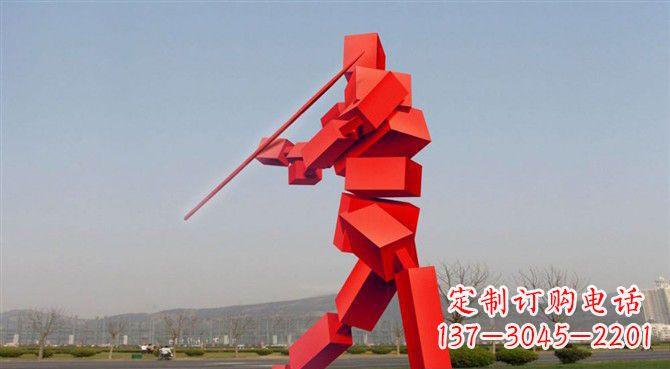 泰州定制不锈钢标枪雕塑