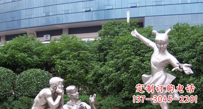 泰州优质不锈钢学生人物雕塑